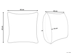 Beliani Koristetyyny Juutti Monivarinen 45 X 45 Cm Beel Cheap