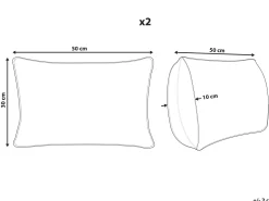 Beliani Koristetyyny Juutti Monivarinen 30 X 50 Cm 2 Kpl Deepor Discount