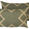 Beliani Koristetyyny Juutti Vihrea/Beige 30 X 50 Cm 2 Kpl Gopi Shop