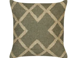 Beliani Koristetyyny Juutti Vihrea/Beige 45 X 45 Cm Gopi Fashion