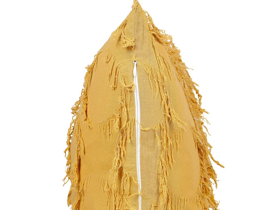 Beliani Koristetyyny Kangas Keltainen 45 X 45 Cm 2 Kpl Agastache Cheap