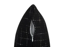 Beliani Koristetyyny Kangas Musta 45 X 45 Cm 2 Kpl Bellflower Best