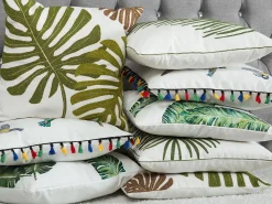 Beliani Koristetyyny Kangas Valkoinen 45 X 45 Cm 2 Kpl Dianella Best Sale