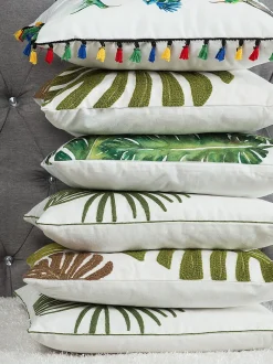 Beliani Koristetyyny Kangas Valkoinen 45 X 45 Cm 2 Kpl Dianella Best Sale