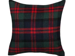 Beliani Koristetyyny Kangas Vihrea/Punainen 45 X 45 Cm 2 Kpl Rudolph Discount