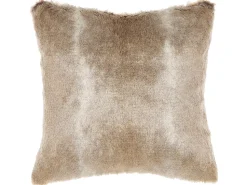 Beliani Koristetyyny Keinoturkis Vaaleanruskea 45 X 45 Cm 2 Kpl Hordeum Outlet