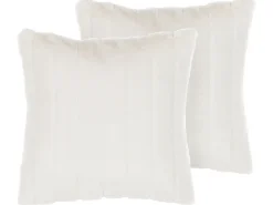 Beliani Koristetyyny Keinoturkis Valkoinen 45 X 45 Cm 2 Kpl Pumila Hot