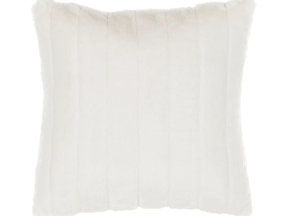 Beliani Koristetyyny Keinoturkis Valkoinen 45 X 45 Cm 2 Kpl Pumila Hot