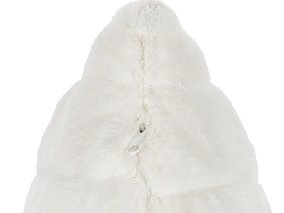 Beliani Koristetyyny Keinoturkis Valkoinen 45 X 45 Cm 2 Kpl Pumila Hot