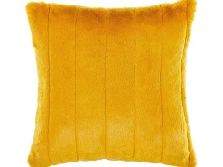 Beliani Koristetyyny Keinoturkis Keltainen 45 X 45 Cm 2 Kpl Pumila Outlet