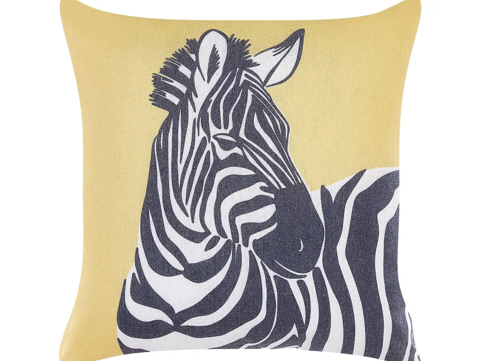 Beliani Koristetyyny Keltainen 45 X 45 Cm 2 Kpl Manketti Outlet