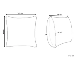 Beliani Koristetyyny Keltainen 45 X 45 Cm 2 Kpl Manketti Outlet