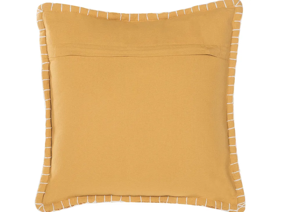 Beliani Koristetyyny Keltainen Kohokuvioitu 45 X 45 Cm 2 Kpl Kavalam Clearance