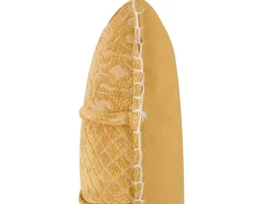 Beliani Koristetyyny Keltainen Kohokuvioitu 45 X 45 Cm 2 Kpl Kavalam Clearance