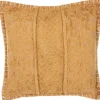 Beliani Koristetyyny Keltainen Kohokuvioitu 45 X 45 Cm Kavalam Flash Sale
