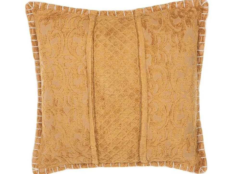 Beliani Koristetyyny Keltainen Kohokuvioitu 45 X 45 Cm Kavalam Flash Sale