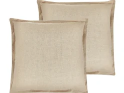 Beliani Koristetyyny 2Kpl 45 X 45 Cm Beige Guzmania Fashion