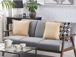 Beliani Koristetyyny 2Kpl 45 X 45 Cm Beige Guzmania Fashion