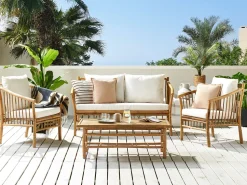 Beliani Koristetyyny 2Kpl 45 X 45 Cm Beige Guzmania Fashion