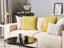 Beliani Koristetyyny 2Kpl 45 X 45 Cm Keltainen Origanum Discount