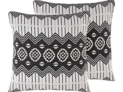 Beliani Koristetyyny 2Kpl 45 X 45 Cm Mustavalkoinen Cardak Sale