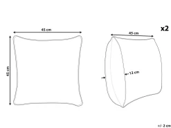 Beliani Koristetyyny 2Kpl 45 X 45 Cm Monivarinen Mihalgazi Store