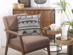 Beliani Koristetyyny 2Kpl 45 X 45 Cm Mustavalkoinen Atabagi Fashion