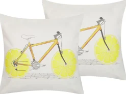 Beliani Koristetyyny 2Kpl Setti 45 X 45 Cm Monivarinen Ruscus Hot