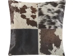 Beliani Koristetyyny Lehmannahka Harmaa 45 X 45 Cm 2 Kpl Marady Shop