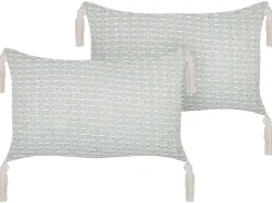 Beliani Koristetyyny Mintunvihrea 45 X 25 Cm 2 Kpl Hakone Shop