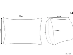 Beliani Koristetyyny Mintunvihrea 45 X 25 Cm 2 Kpl Hakone Shop