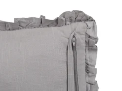 Beliani Koristetyyny Pellava Harmaa 45 X 45 Cm 2 Kpl Glabra Outlet