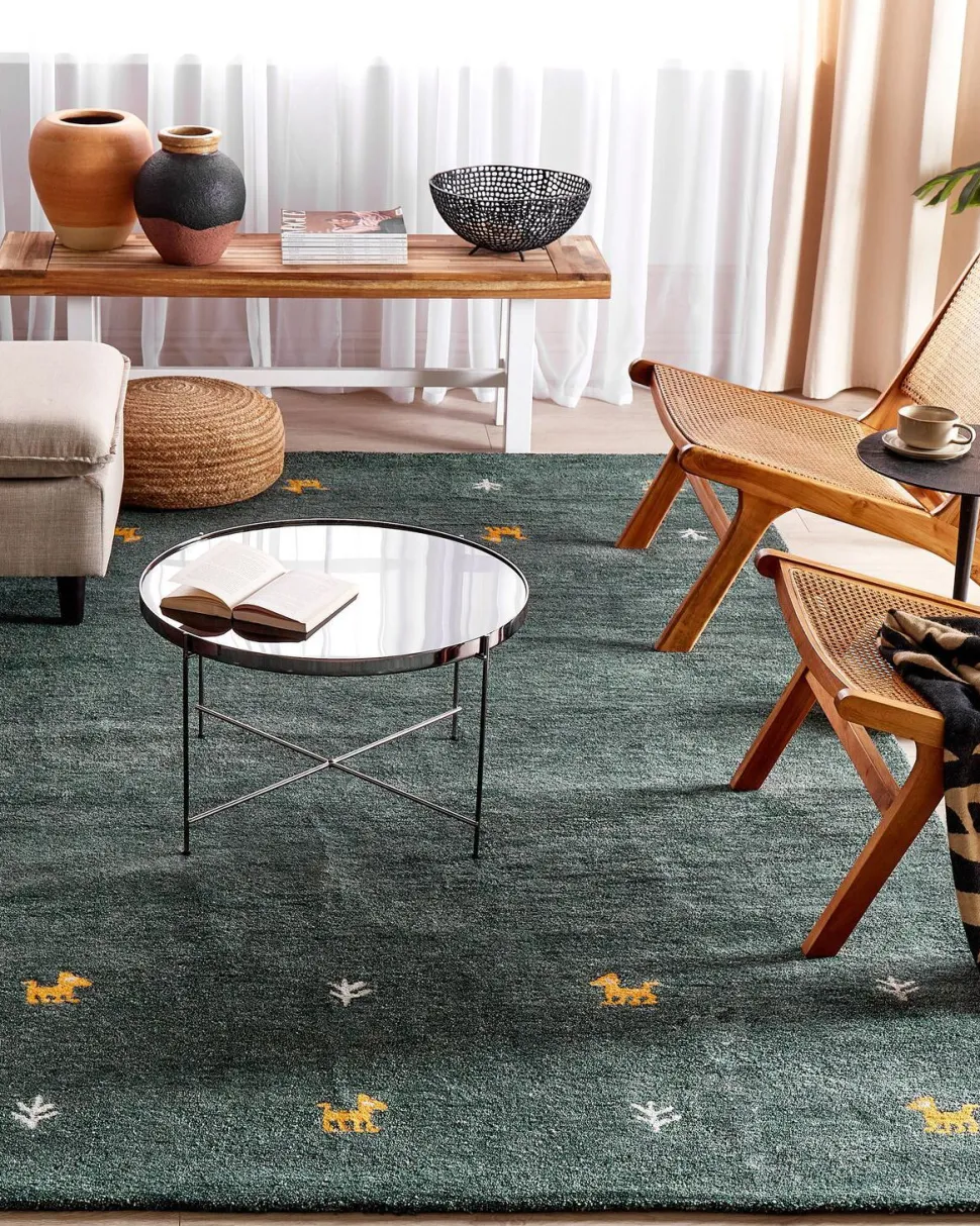 Beliani Koristetyyny Pellava Keltainen 45 X 45 Cm 2 Kpl Sagina Store