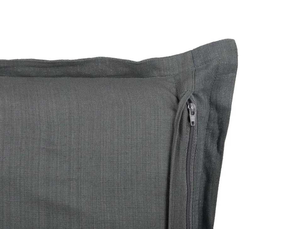 Beliani Koristetyyny Pellava Tummanharmaa 45 X 45 Cm 2 Kpl Subulata Discount