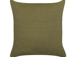 Beliani Koristetyyny Pellava Vihrea 45 X 45 Cm 2 Kpl Sagina New