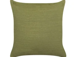 Beliani Koristetyyny Pellava Vihrea 45 X 45 Cm 2 Kpl Sagina New