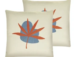 Beliani Koristetyyny Punainen Kirjailtu 45 X 45 Cm 2 Kpl Davallia Online