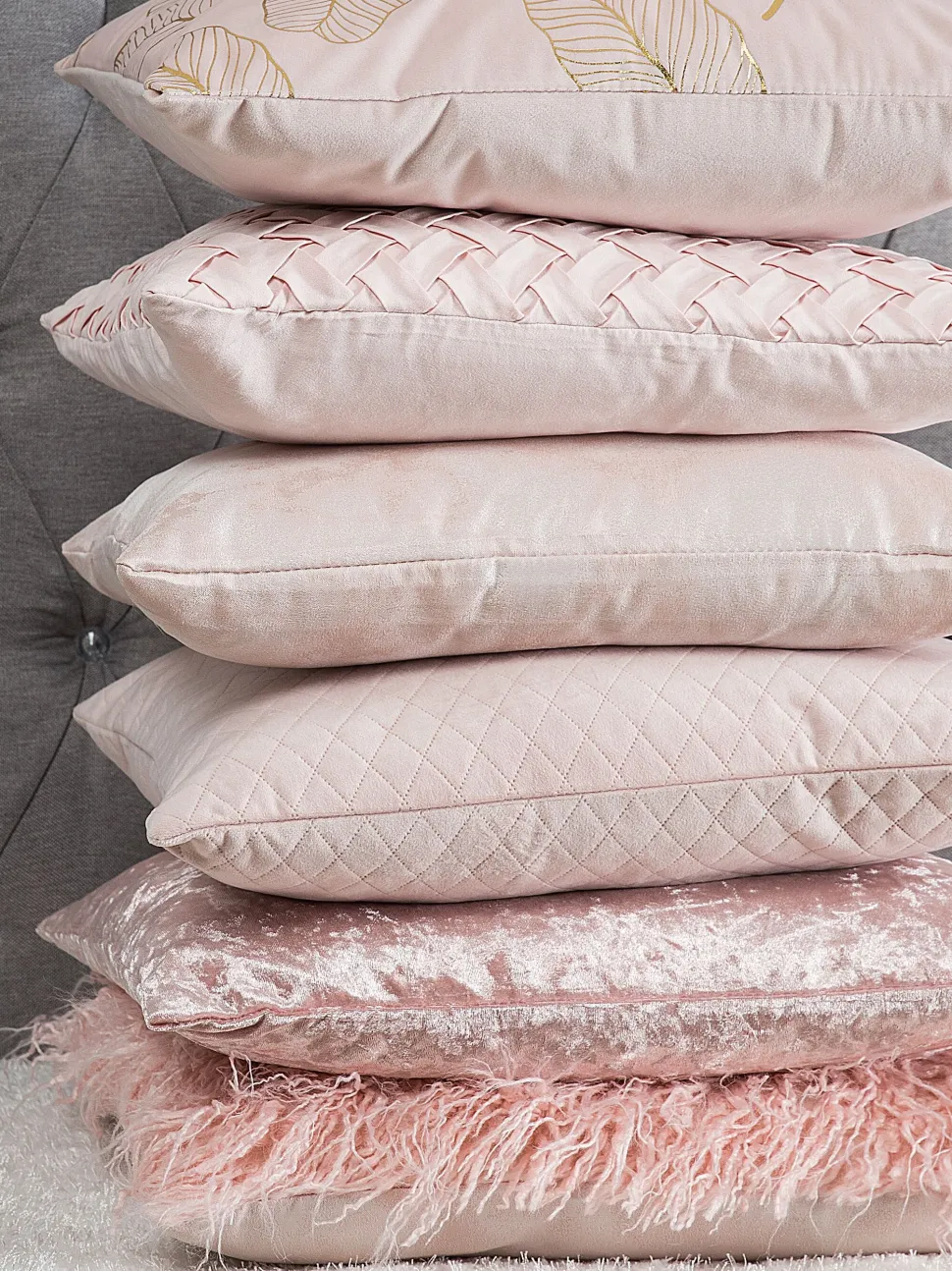 Beliani Koristetyyny Punottu Vaaleanpunainen 45 X 45 Cm Cheap