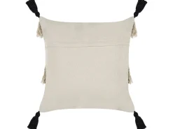 Beliani Koristetyyny Puuvilla Beige/Musta 45 X 45 Cm 2 Kpl Hydrangea Hot