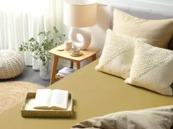 Beliani Koristetyyny Puuvilla Beige 45 X 45 Cm 2 Kpl Pellaea Best Sale