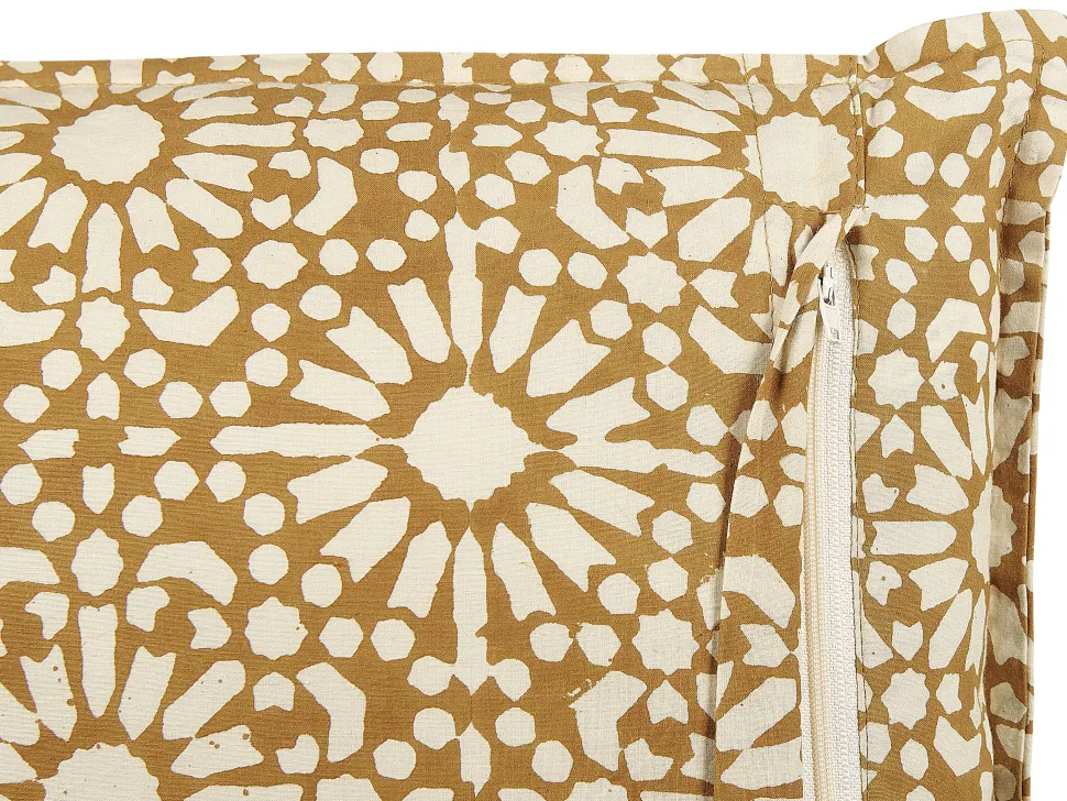 Beliani Koristetyyny Puuvilla Beige 45 X 45 Cm 2 Kpl Ceiba Sale