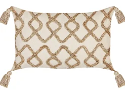 Beliani Koristetyyny Puuvilla Beige 30 X 50 Cm 2 Kpl Incana Best Sale