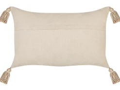 Beliani Koristetyyny Puuvilla Beige 30 X 50 Cm 2 Kpl Incana Best Sale