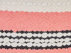 Beliani Koristetyyny Puuvilla Beige/Punainen 45 X 45 Cm Euphorbia Store