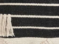 Beliani Koristetyyny Puuvilla Beige/Musta Geometrinen Kuvio 50 X 50 Cm 2 Kpl Chittoor Discount