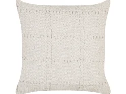 Beliani Koristetyyny Puuvilla Beige 45 X 45 Cm Ixora Fashion