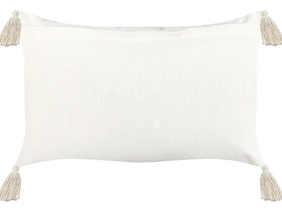 Beliani Koristetyyny Puuvilla Beige 35 X 55 Cm Papaver Fashion