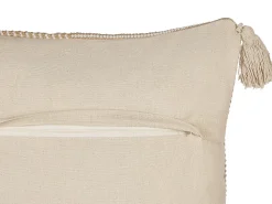 Beliani Koristetyyny Puuvilla Beige 45 X 45 Cm 2 Kpl Arlia Discount