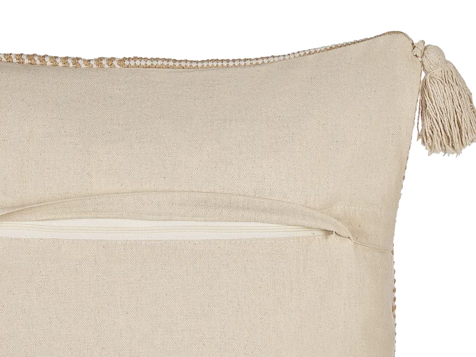 Beliani Koristetyyny Puuvilla Beige 45 X 45 Cm 2 Kpl Arlia Discount