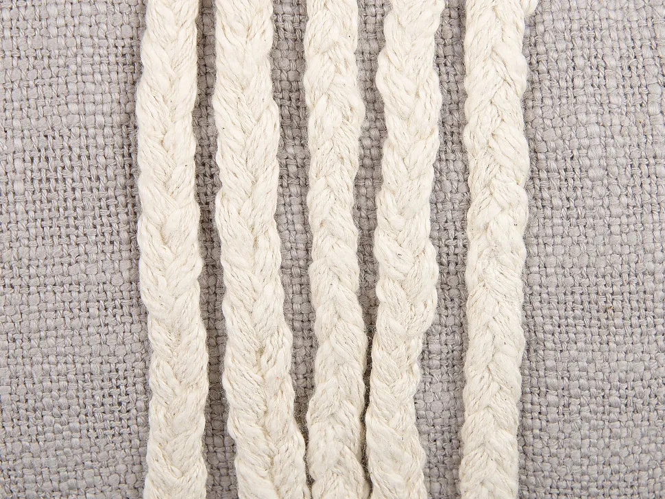 Beliani Koristetyyny Puuvilla Harmaa/Beige 35 X 35 Cm Ocimum Outlet